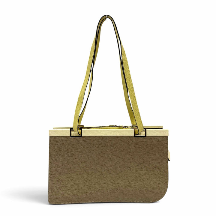 Excellent Valextra Tote Bag Handbag beige leather Women N504508