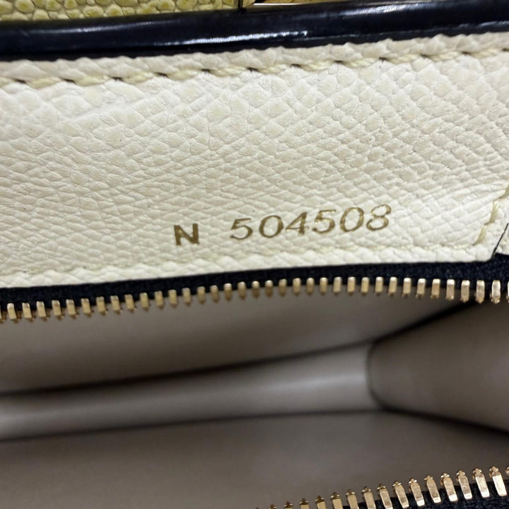 Excellent Valextra Tote Bag Handbag beige leather Women N504508