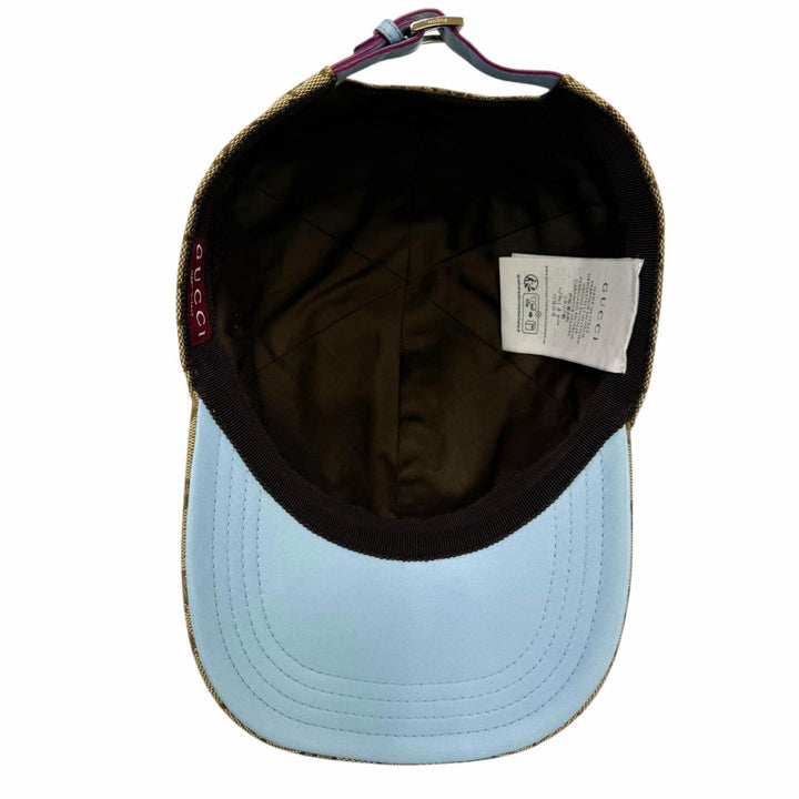 Pristine GUCCI YUKO HIGUCHI cap GG canvas Brown polyester Women M 847862