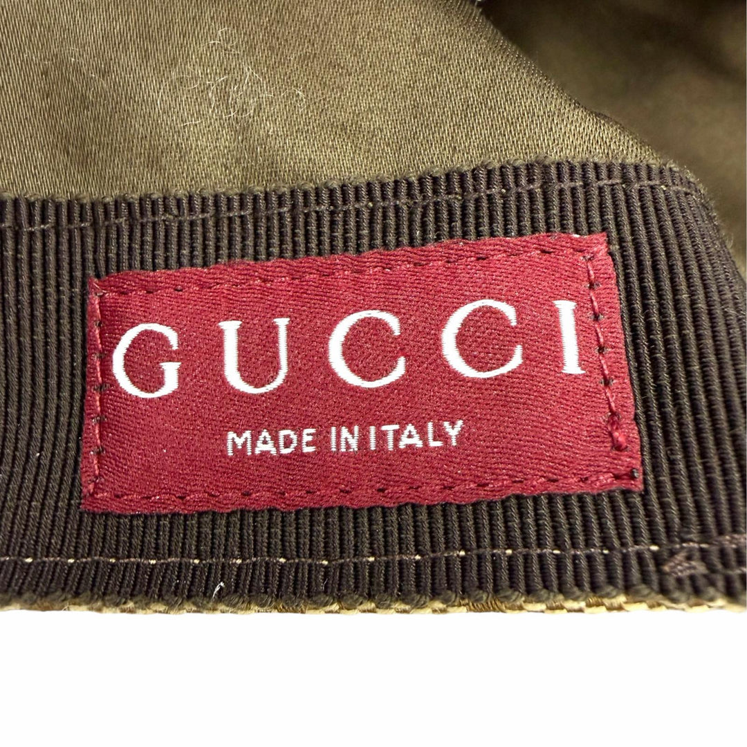 Pristine GUCCI YUKO HIGUCHI cap GG canvas Brown polyester Women M 847862