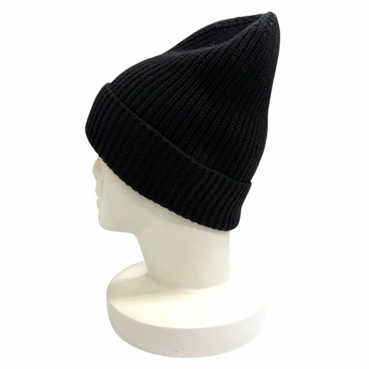 Excellent CELINE Knit cap C logo knit hat, knit cap, beanie black wool 2AG50378U