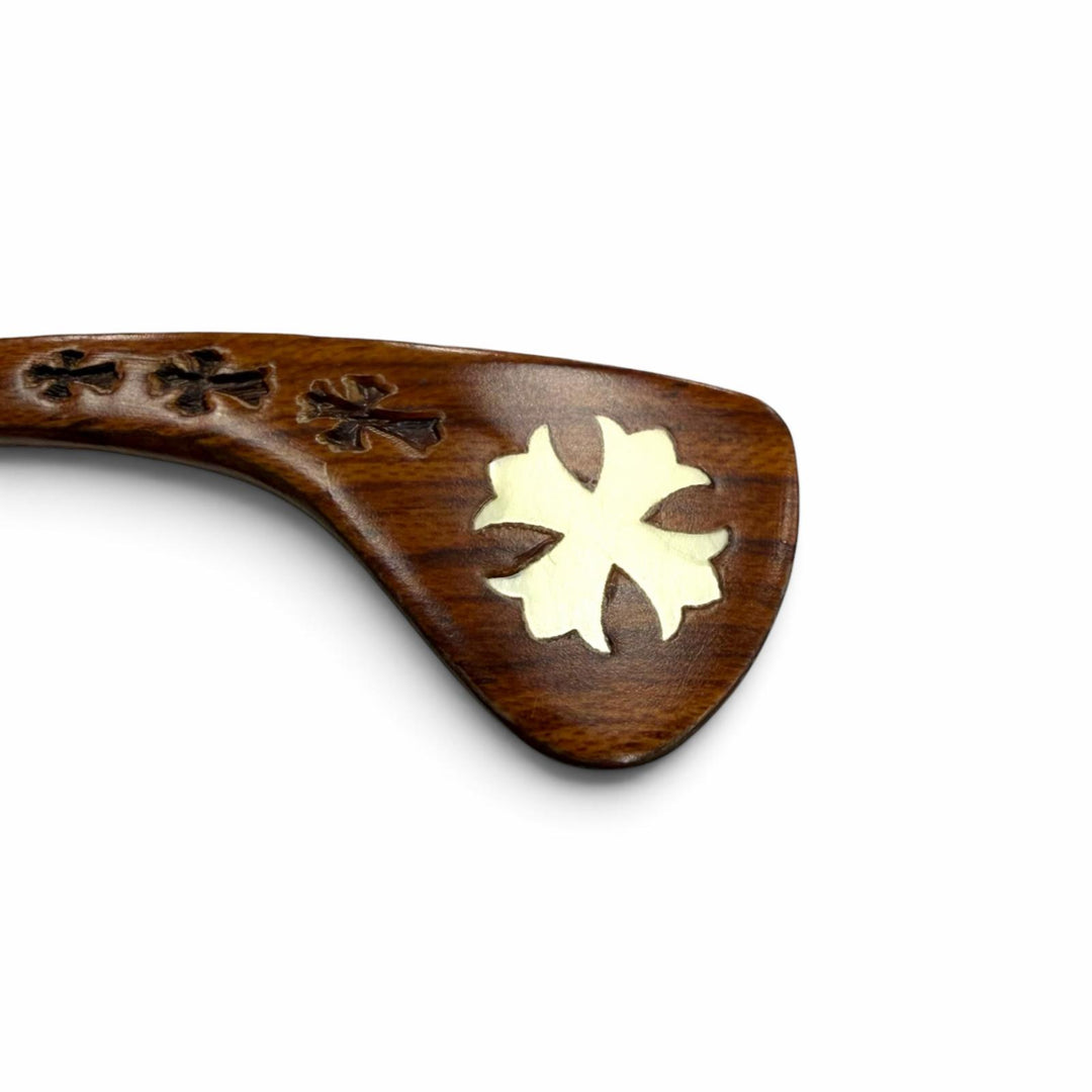 Great CHROME HEARTS sunglasses THE BEAST 3 Wood temple gold Wood mens