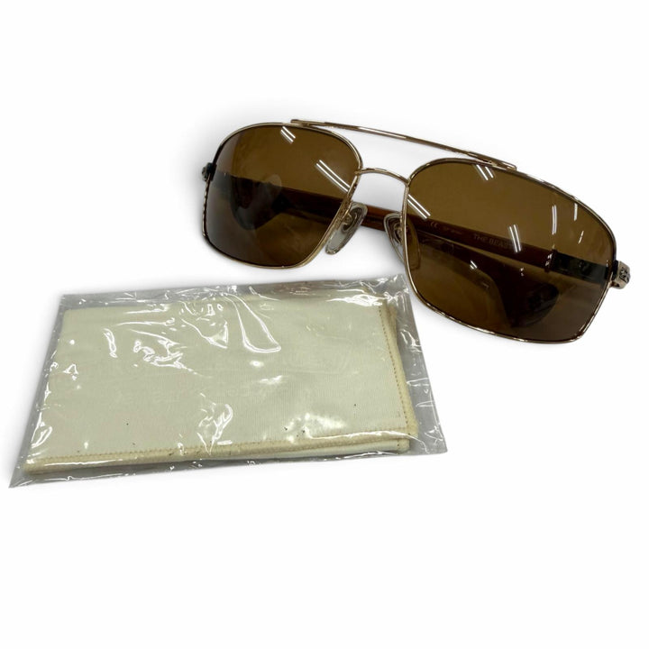 Great CHROME HEARTS sunglasses THE BEAST 3 Wood temple gold Wood mens