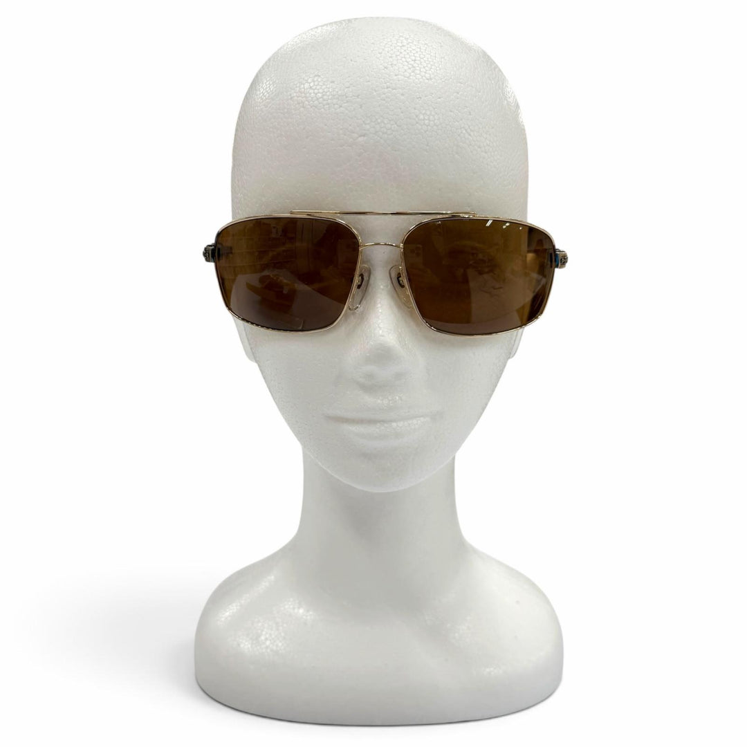 Great CHROME HEARTS sunglasses THE BEAST 3 Wood temple gold Wood mens