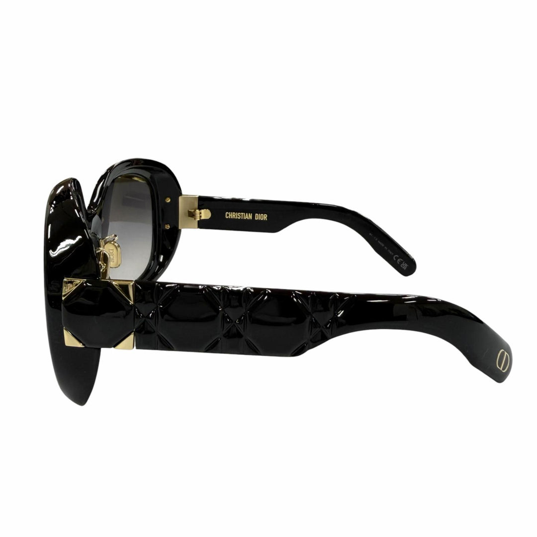 Excellent Christian Dior sunglasses Cannage Frame CD Logo black Women