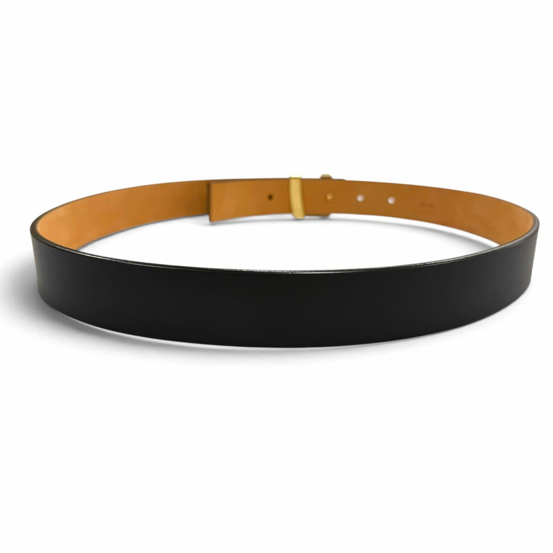 Great LOUIS VUITTON belt Ceinture Initials LV black leather mens M6901V