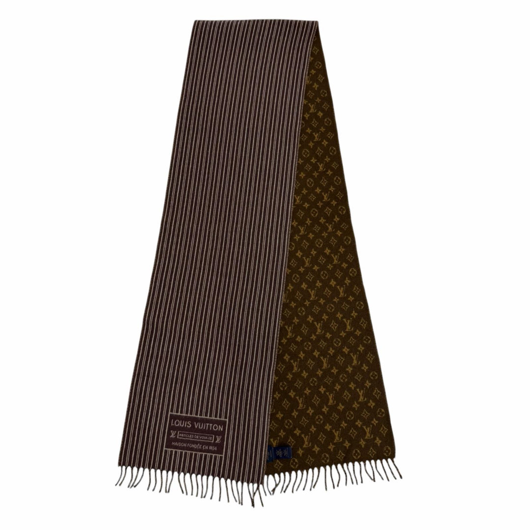 Excellent LOUIS VUITTON Scarf My Neverfull Monogram with fringe Brown M96732
