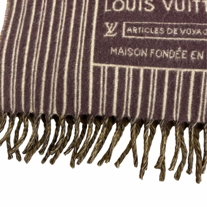 Excellent LOUIS VUITTON Scarf My Neverfull Monogram with fringe Brown M96732