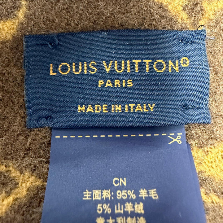 Excellent LOUIS VUITTON Scarf My Neverfull Monogram with fringe Brown M96732