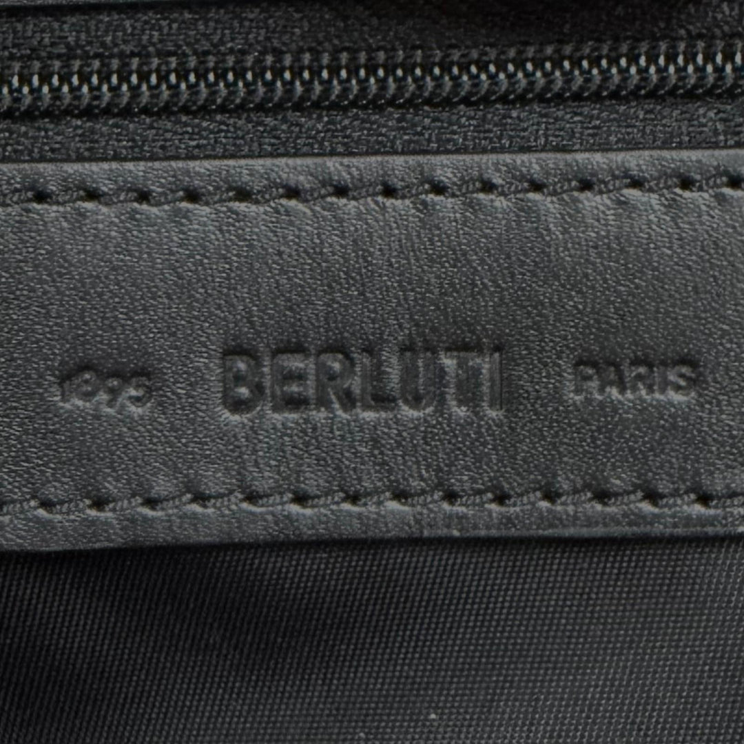 Excellent BERLUTI business bag Formula 1003 Brown Venice Calfskin Leather mens