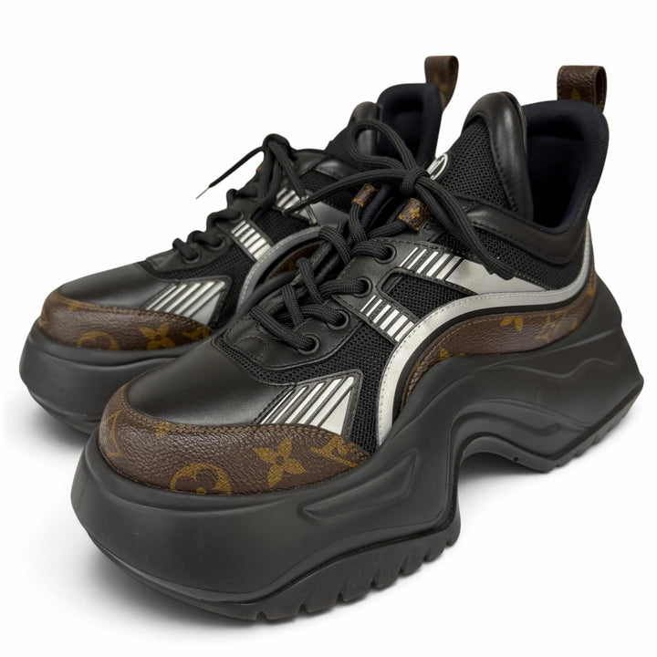 Excellent LOUIS VUITTON sneakers Arclight 2.0 Line Monogram black Women 37.5