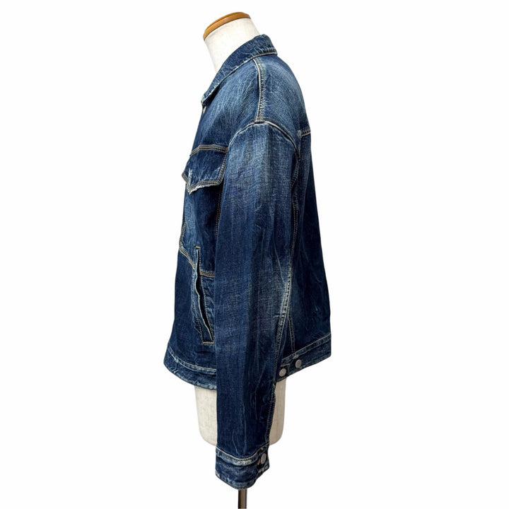 Discounted Great DSQUARED2 Denim Jacket Dropped Shoulder Jean Jacket Denim jacket