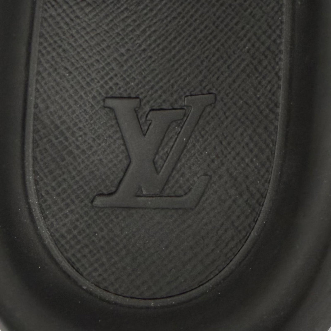 Very Good LOUIS VUITTON Sandals Monogram black rubber mens 7