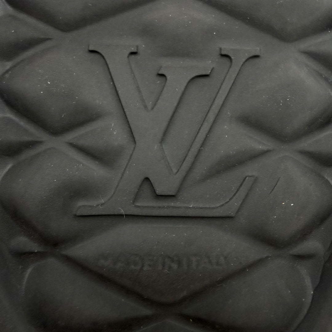 Very Good LOUIS VUITTON Sandals Monogram black rubber mens 7