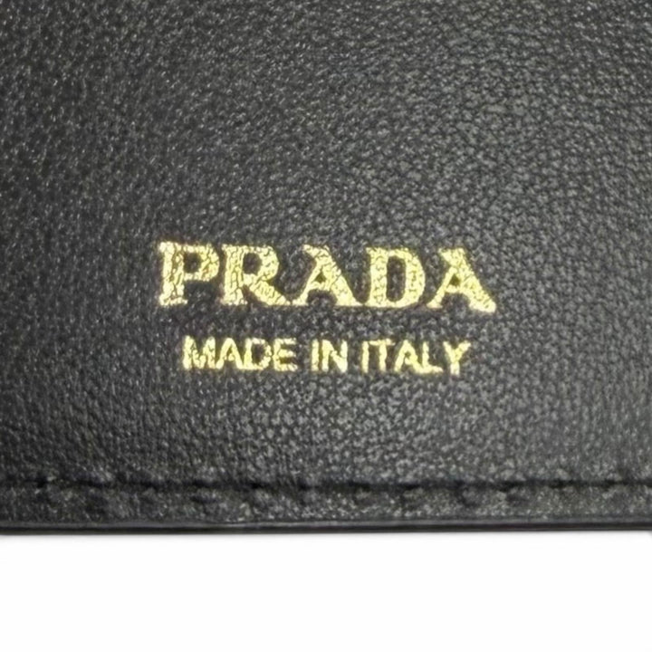 Excellent PRADA Purse Triangle Logo City Calf Tab Long Wallet leather 1MV025