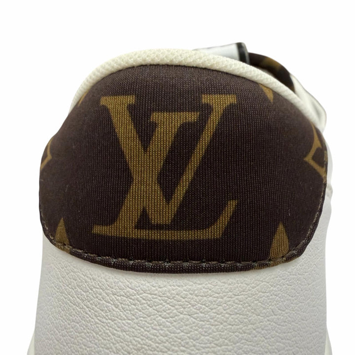 Great LOUIS VUITTON Low cut sneakers white leather mens 7.5