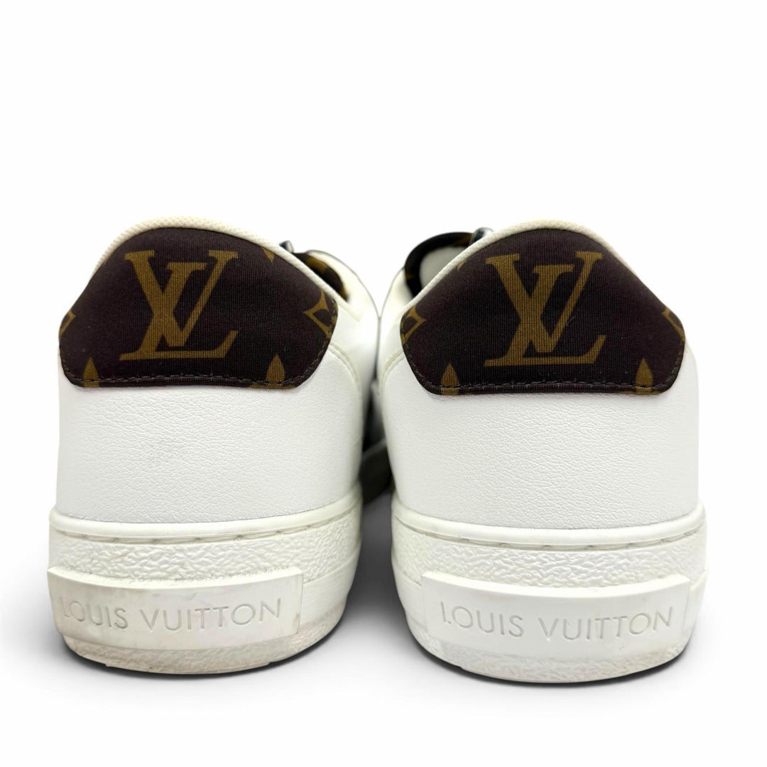 Great LOUIS VUITTON Low cut sneakers white leather mens 7.5