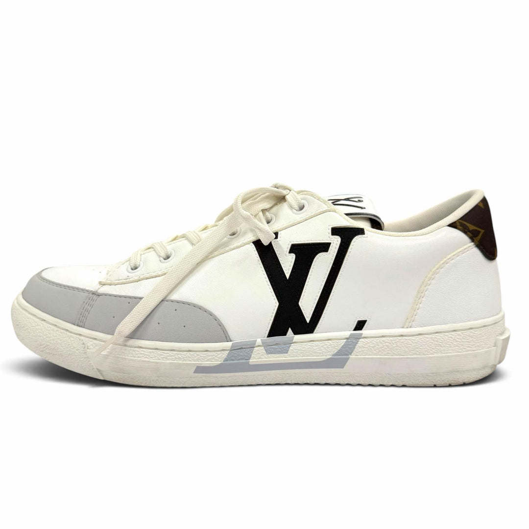 Great LOUIS VUITTON Low cut sneakers white leather mens 7.5