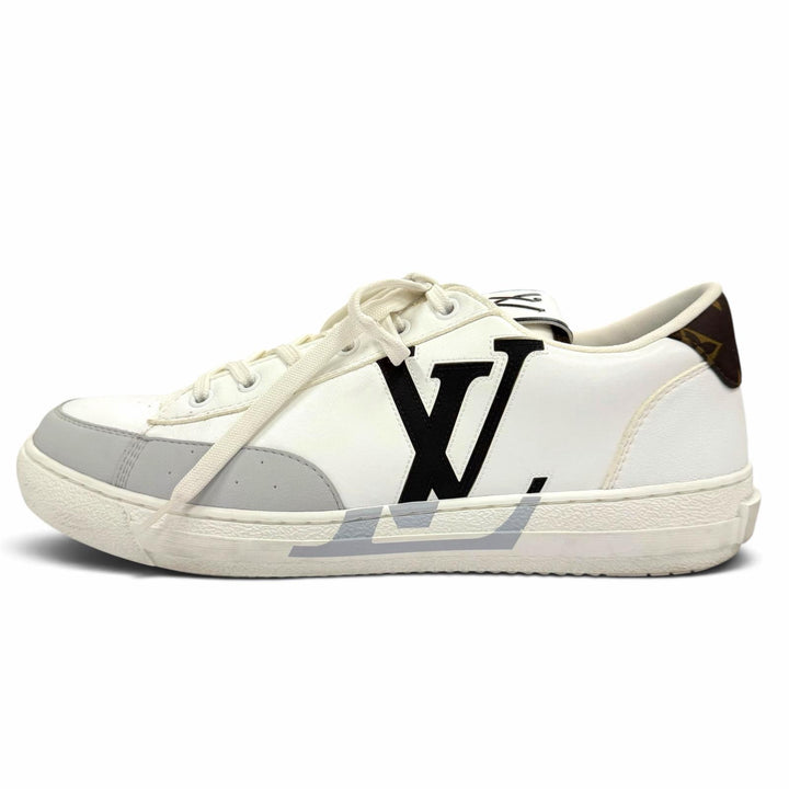 Great LOUIS VUITTON Low cut sneakers white leather mens 7.5