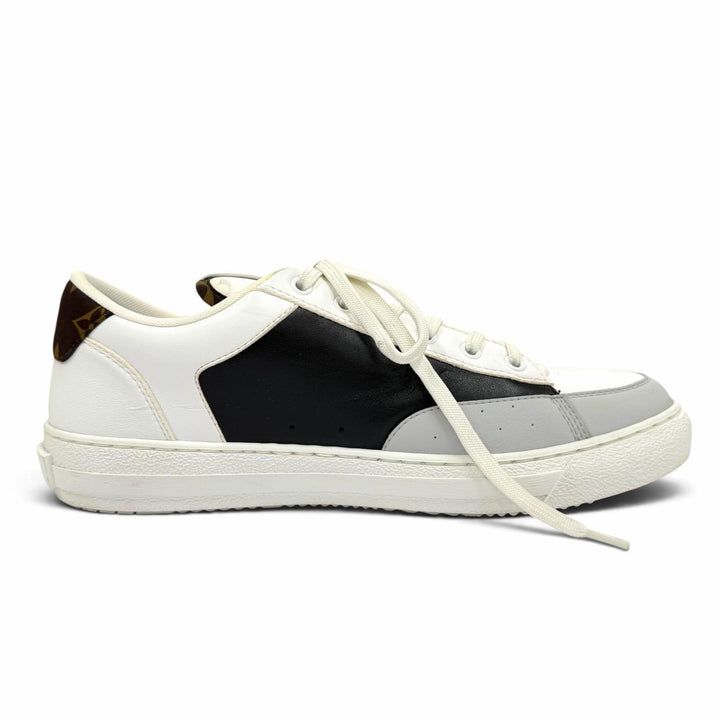 Great LOUIS VUITTON Low cut sneakers white leather mens 7.5
