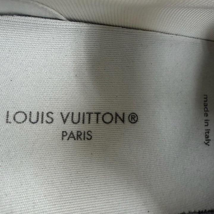 Great LOUIS VUITTON Low cut sneakers white leather mens 7.5