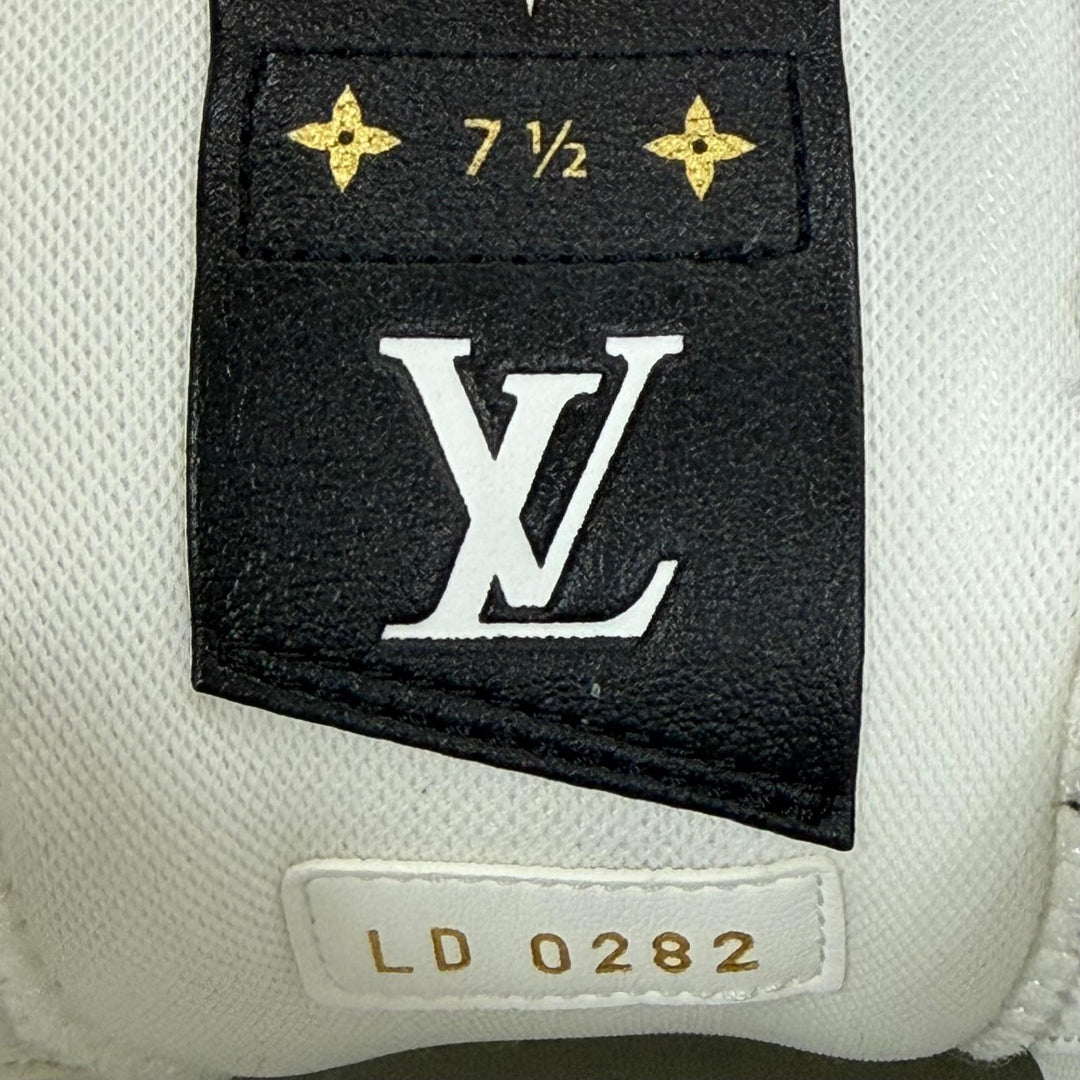 Great LOUIS VUITTON Low cut sneakers white leather mens 7.5