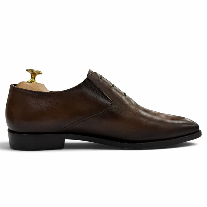 Great BERLUTI Leather shoes Calligraphy slip-on shoes Brown scritto leather 7.5
