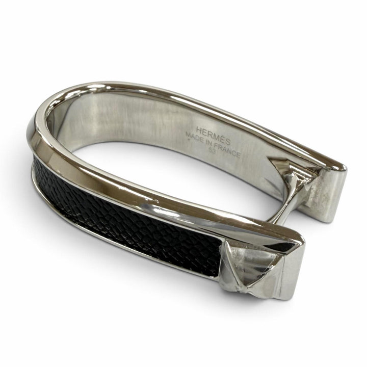 Excellent HERMES Ring ring Ring Jockey Double Silver metal Women