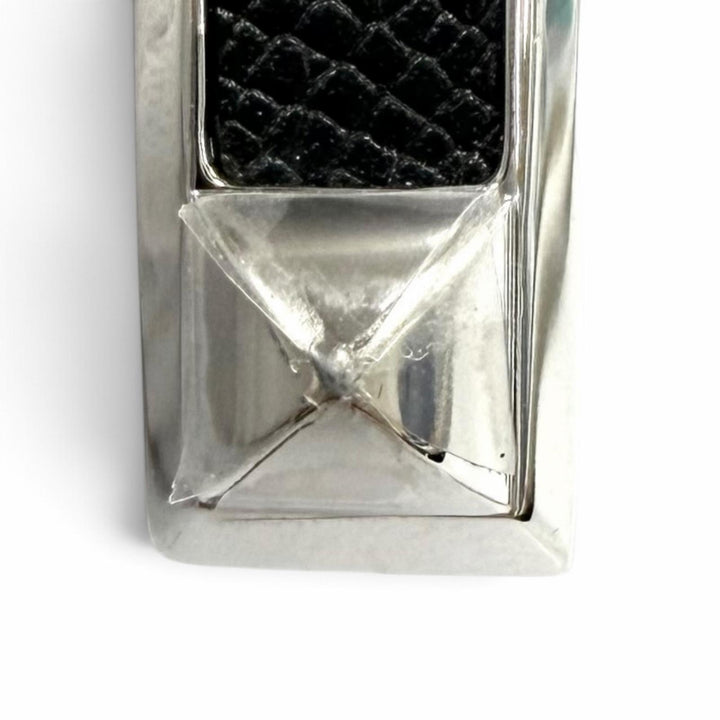 Excellent HERMES Ring ring Ring Jockey Double Silver metal Women