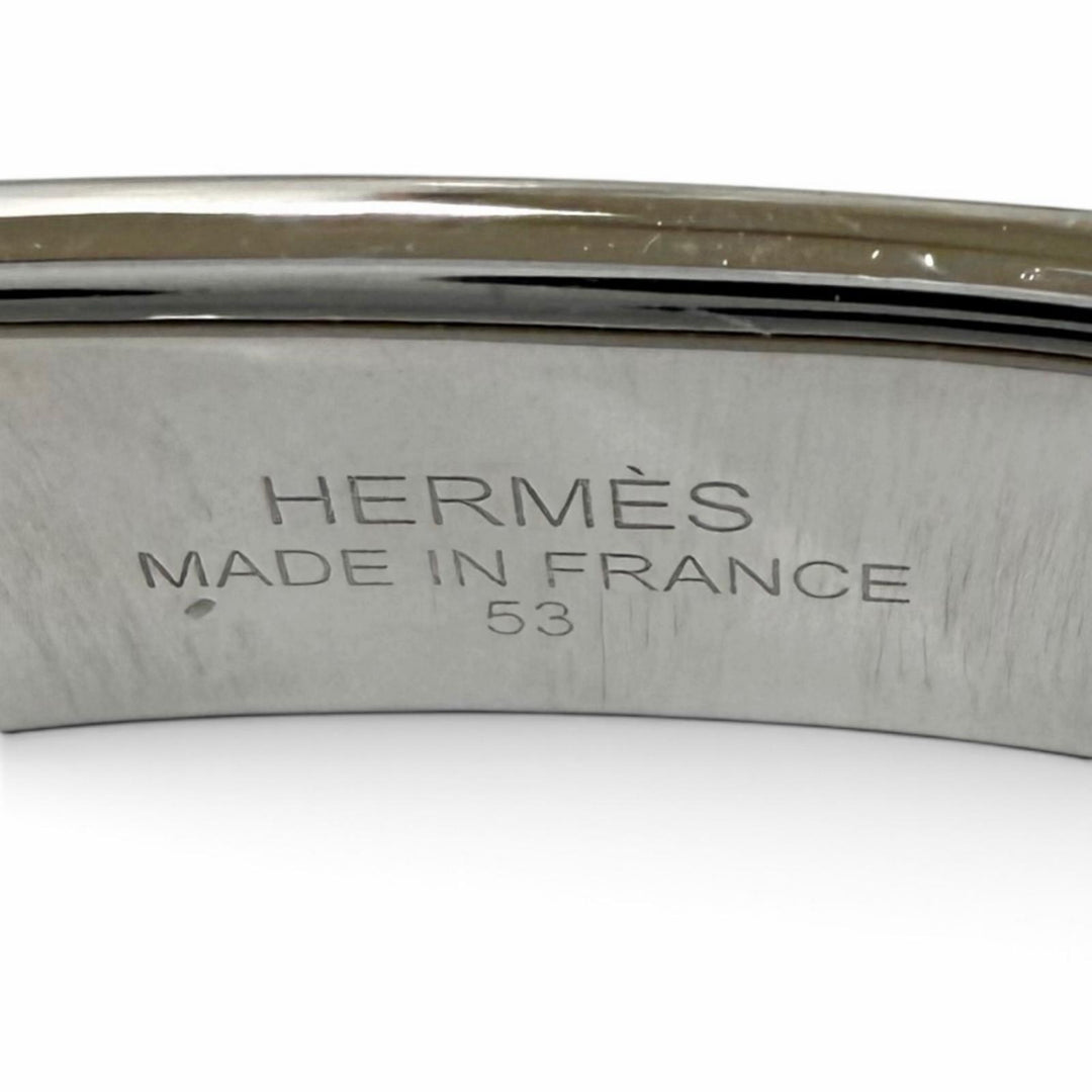 Excellent HERMES Ring ring Ring Jockey Double Silver metal Women