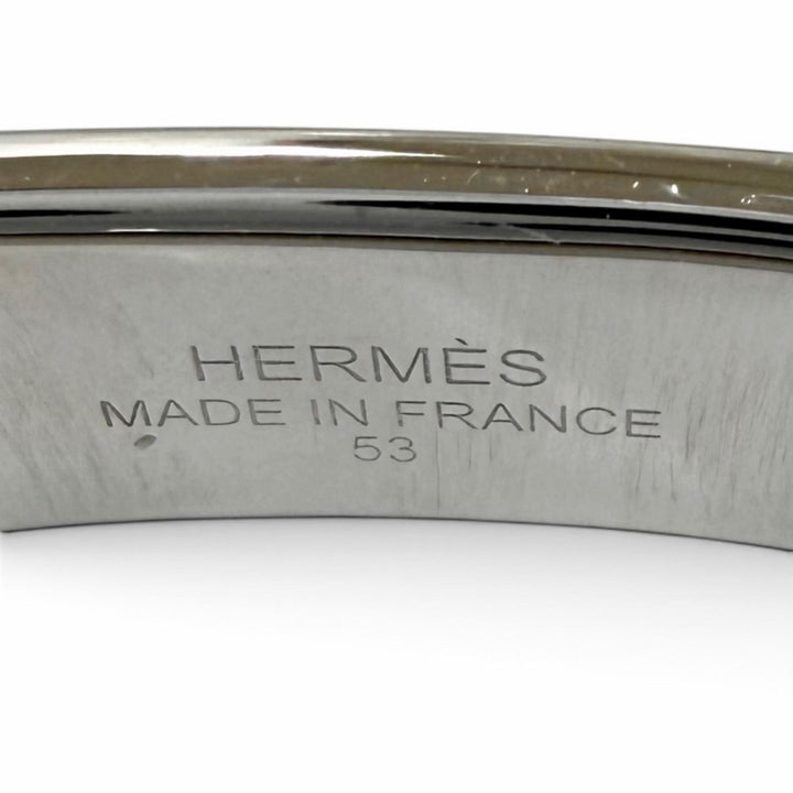 Excellent HERMES Ring ring Ring Jockey Double Silver metal Women