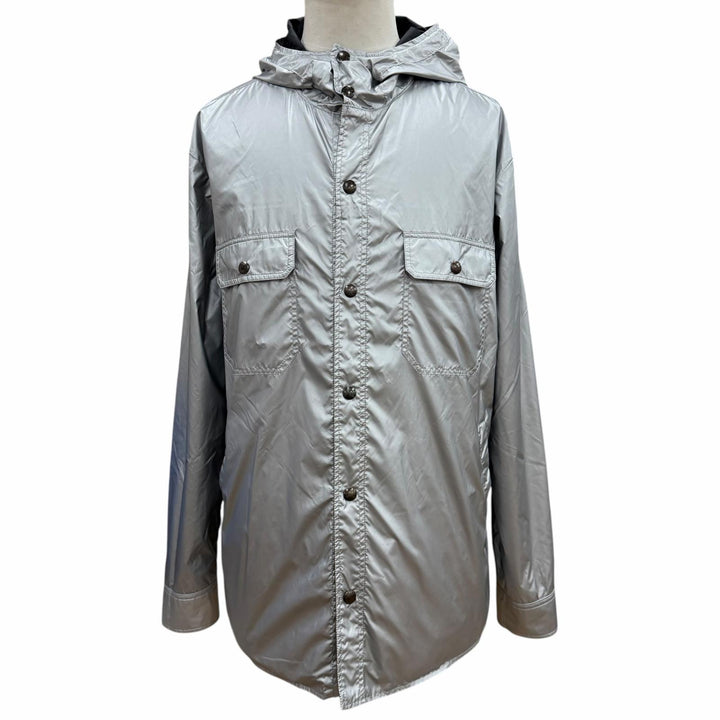Pristine MONCLER mountain hoodie DONAN Reversible jacket with logo patch. 3