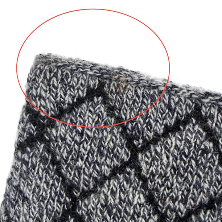 Great CHANEL COCO Mark Matelassé Knit Arm Warmers/Arm Covers gray cashmere 18A