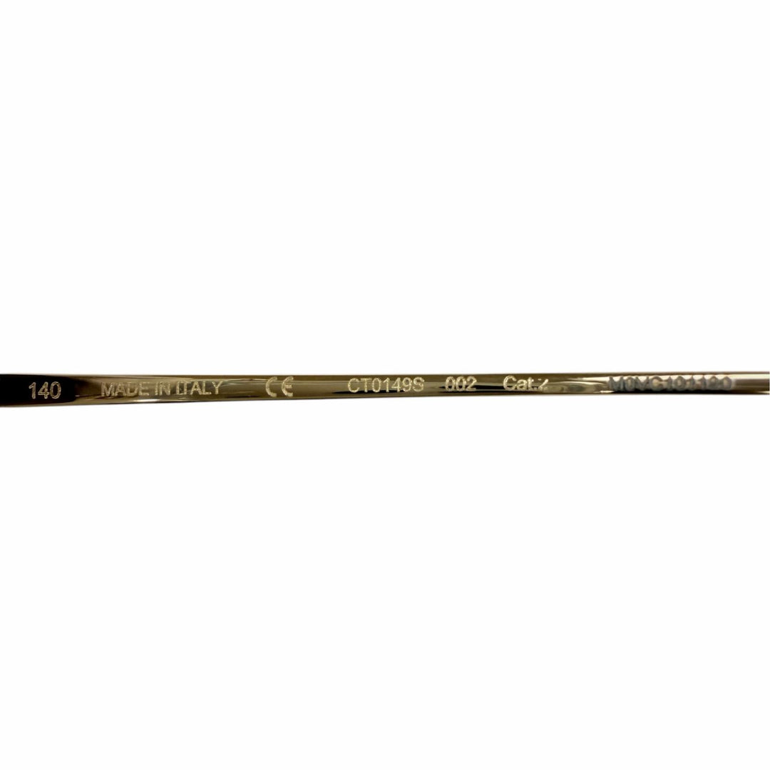 Pristine Cartier sunglasses PANTHERE Round Half-Rim gold Women CT0149S