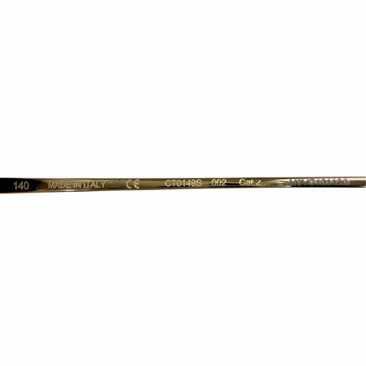 Pristine Cartier sunglasses PANTHERE Round Half-Rim gold Women CT0149S