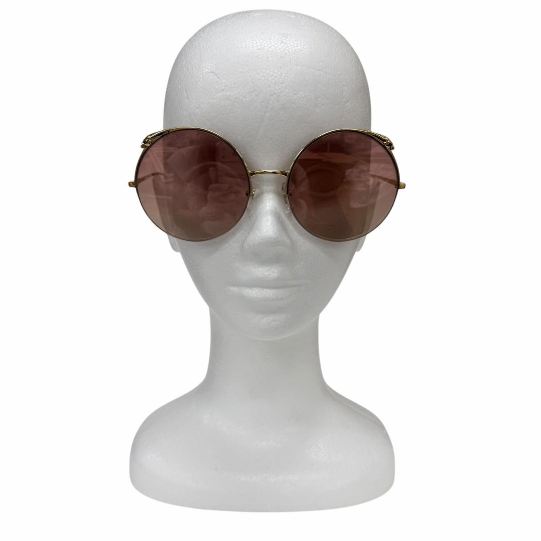 Pristine Cartier sunglasses PANTHERE Round Half-Rim gold Women CT0149S