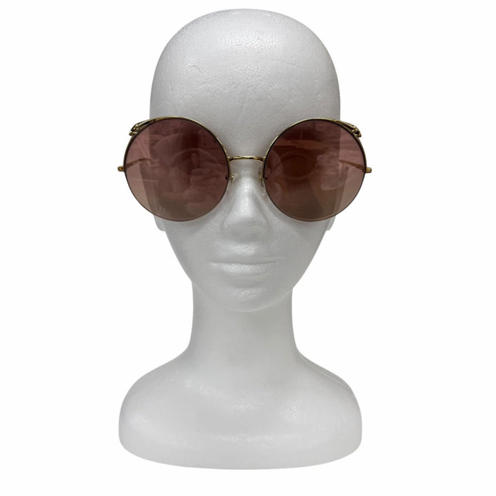 Pristine Cartier sunglasses PANTHERE Round Half-Rim gold Women CT0149S