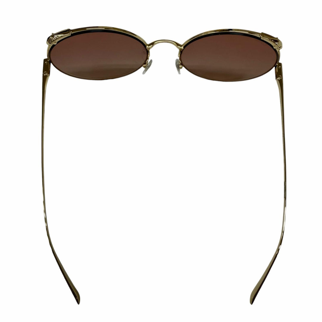 Pristine Cartier sunglasses PANTHERE Round Half-Rim gold Women CT0149S