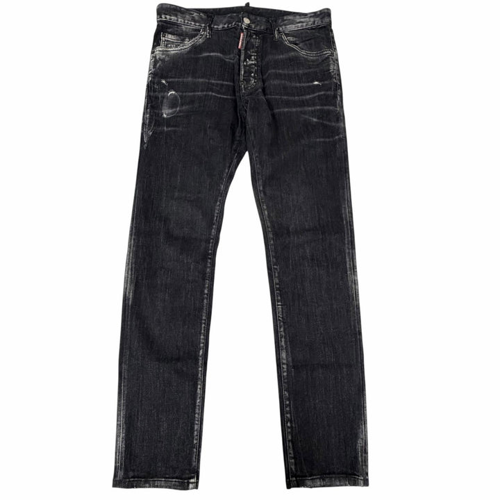 Discounted Great DSQUARED2 Denim pants Cooi Guy Jean skinny black cotton mens 48 S74LB1474