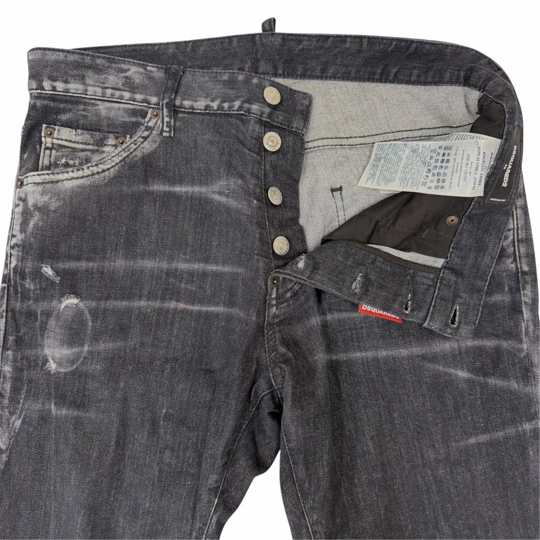 Discounted Great DSQUARED2 Denim pants Cooi Guy Jean skinny black cotton mens 48 S74LB1474