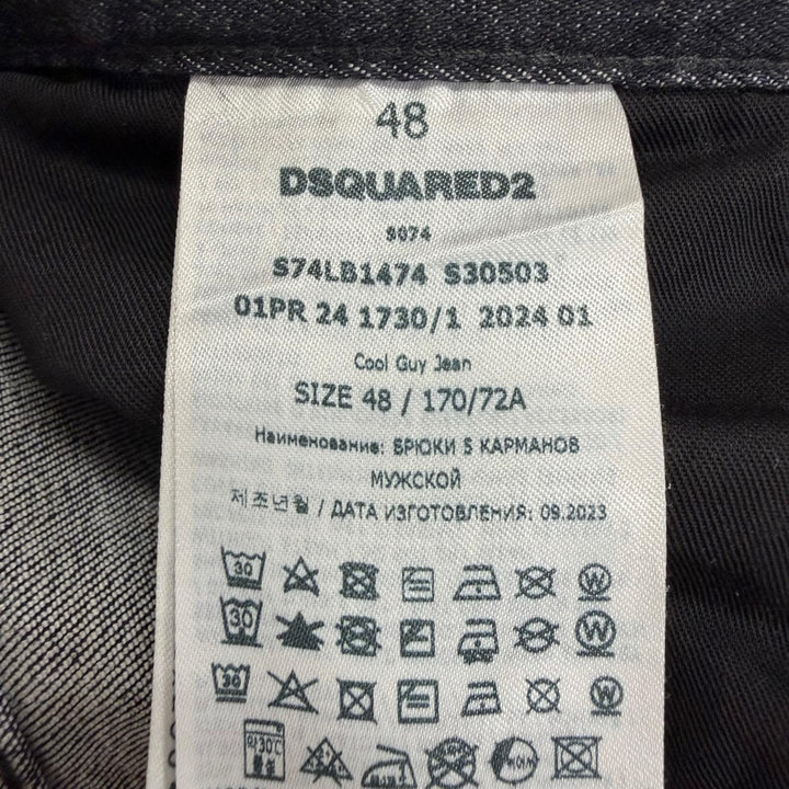 Discounted Great DSQUARED2 Denim pants Cooi Guy Jean skinny black cotton mens 48 S74LB1474