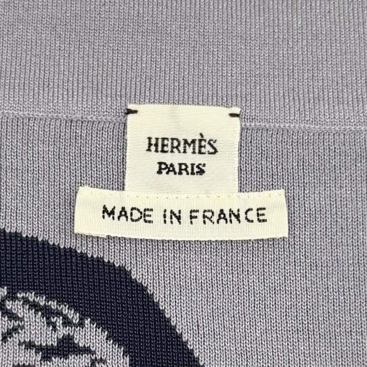 Pristine HERMES knit Brides de Gala ceremonial bridle Navy Rayon 38 5E2686DA