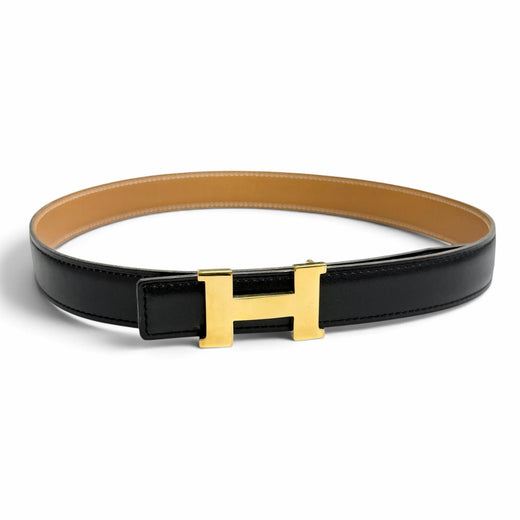 Great HERMES belt Margiela era Mini Constance H reversible leather 65