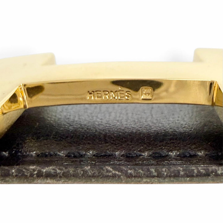 Great HERMES belt Margiela era Mini Constance H reversible leather 65
