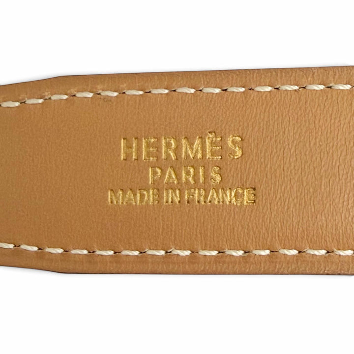 Great HERMES belt Margiela era Mini Constance H reversible leather 65