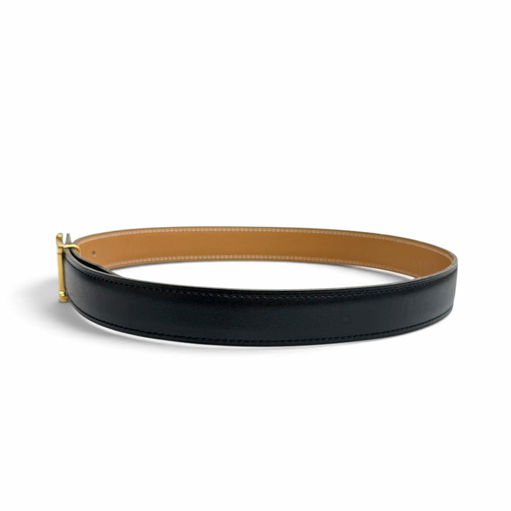 Great HERMES belt Margiela era Mini Constance H reversible leather 65