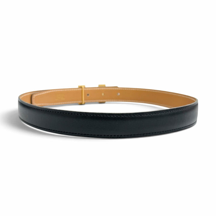 Great HERMES belt Margiela era Mini Constance H reversible leather 65