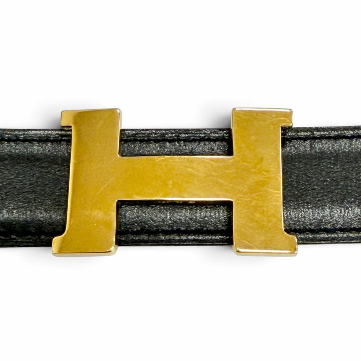 Great HERMES belt Margiela era Mini Constance H reversible leather 65