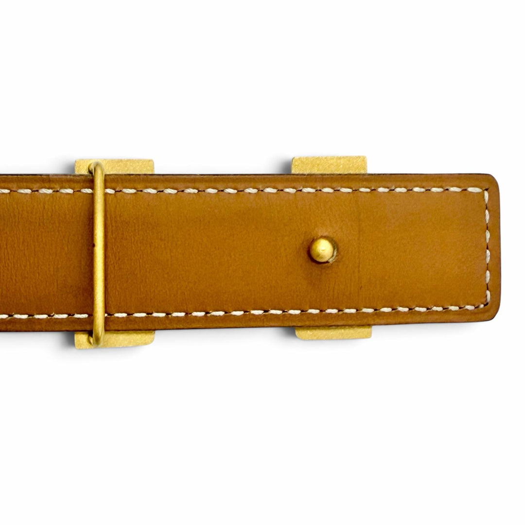 Great HERMES belt Margiela era Mini Constance H reversible leather 65