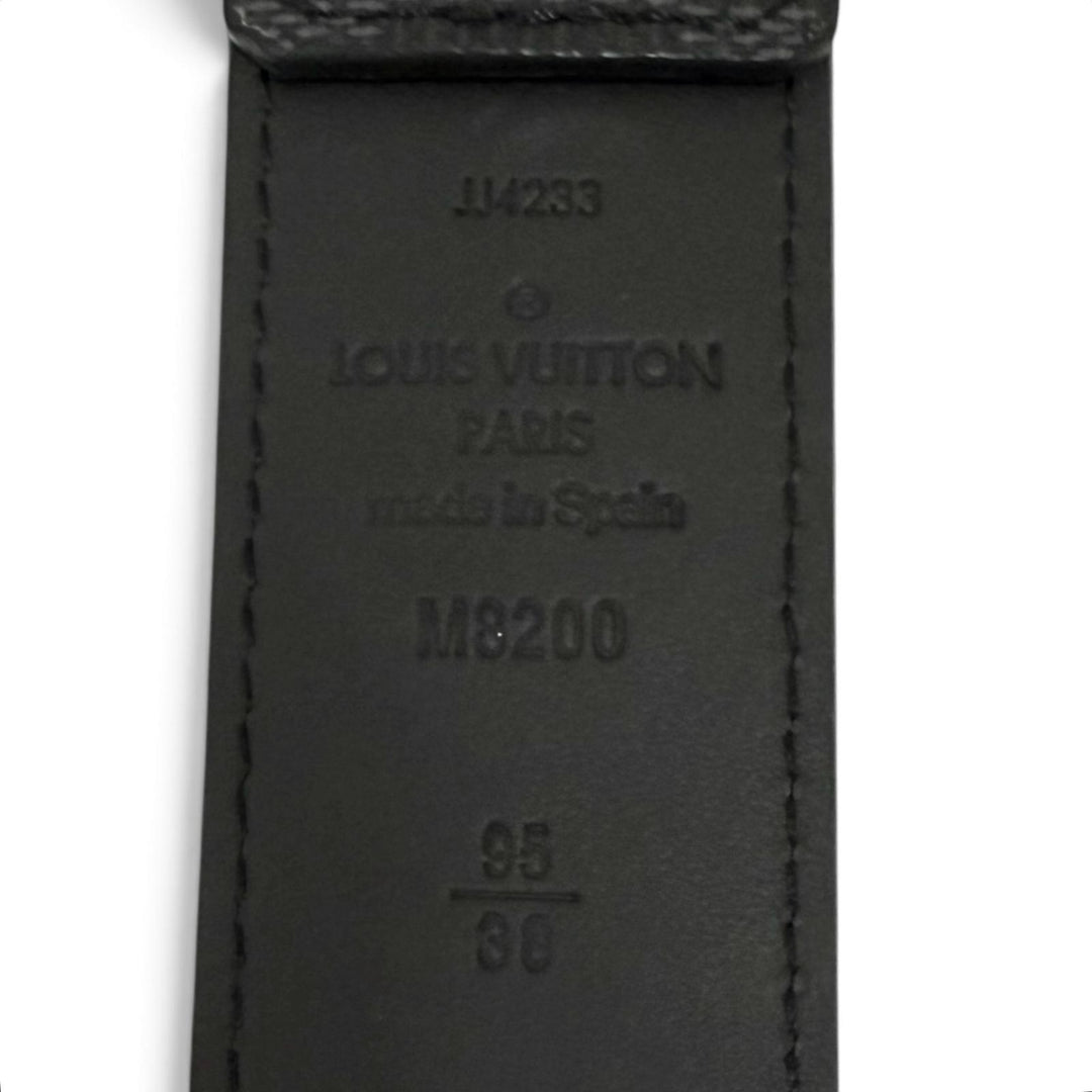 Excellent LOUIS VUITTON Belt Pont Neuf 35MM Damier Grafitte black